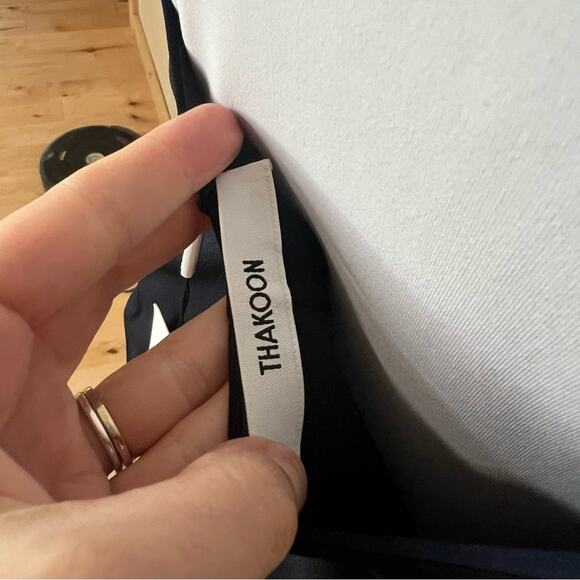 Thakoon Midnight Dark Navy Blue slip midi dress NEW 4 - Picture 7 of 9